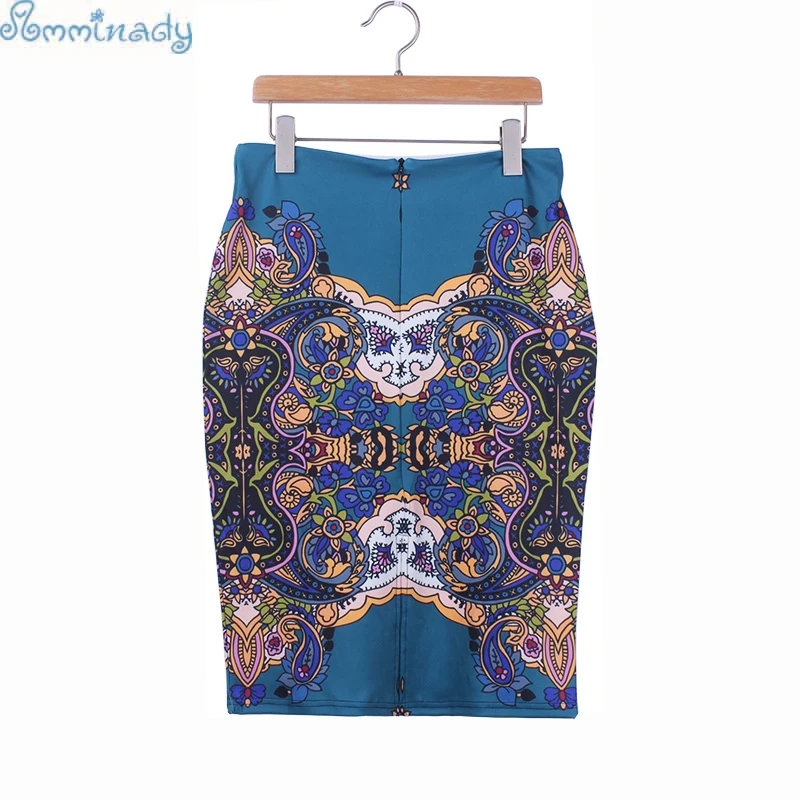 Юбка карандаш Женская средней длины с цветочным рисунком|Женские юбки| |