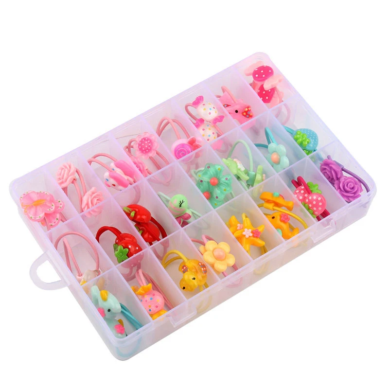 Cartoon Hair Band Hello kitty Аксессуары для волос Набор заколки для волос эластичные ленты для волос Детские Девочки ожерелья, браслеты, ювелирные изделия подарки на Рождество и день рождения - Цвет: Cartoon Hair Band