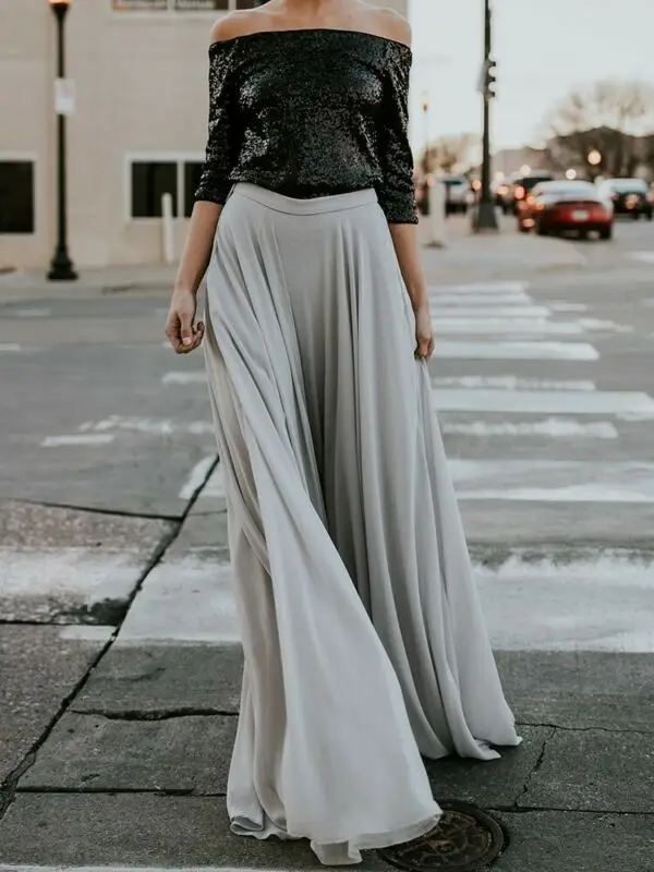 Новая модная женская юбка в стиле бохо летняя длинная свободная расклешенная