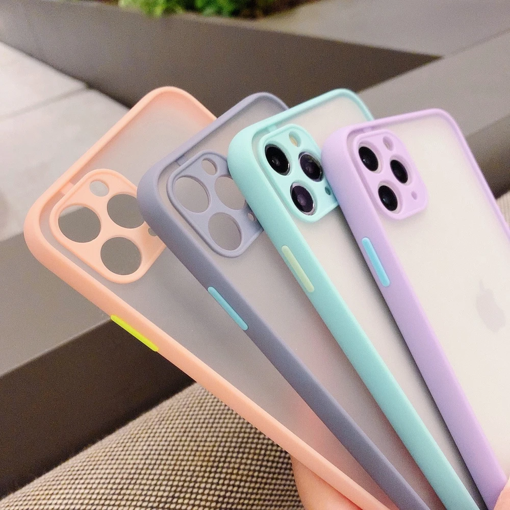 matte precision tpu phone case for iphone 11 12 pro max se 2 xr xs max 6s 8 7 plus x shockproof soft silicone clear armor cover free global shipping