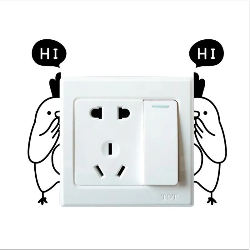 1 шт домашний декор переключатель наклейки мультфильм милый детский гостиная