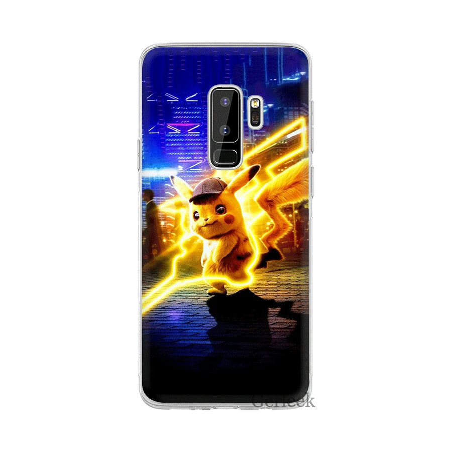 Чехол для телефона для samsung Galaxy M10 M20 M30 M40 S6 S7 край S8 S9 S10 S10e Plus Note 8 9 S3 S4 S5 твёрдая обложка с рисунком Пикачу