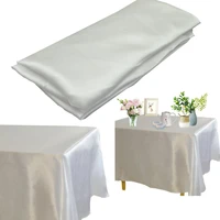 rectangle satin tablecloth overlays wedding banquet tapete home dining table cover christmas halloween birthday table cloth