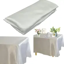 Rectangle Satin Tablecloth Overlays Wedding Banquet Tapete Home Dining Table Cover Christmas Halloween Birthday Table Cloth