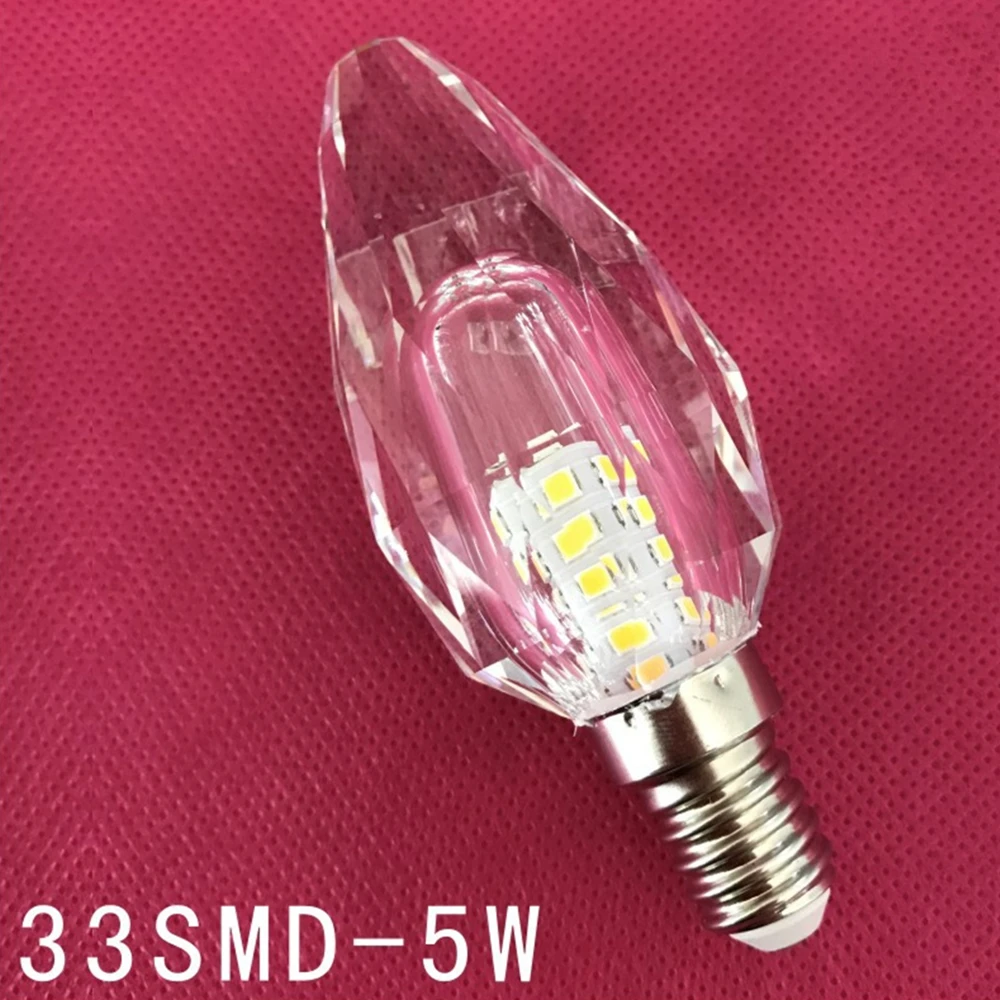 Светодиодная Хрустальная свеча E14 5 Вт 7 360 градусов 220 лм|bulb light|lamp forcandle light |