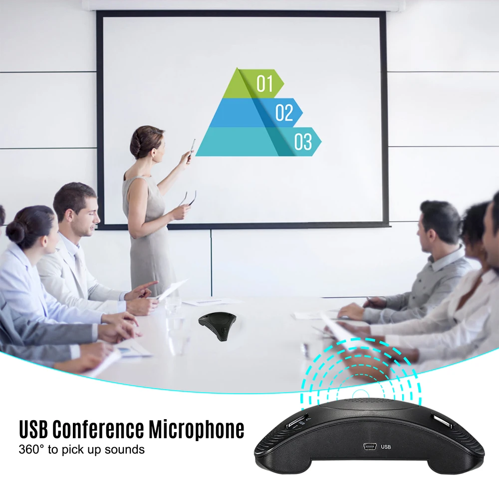 usb microphone omnidirectional condenser desk mic speaker 360 audio pickup for pc laptop recording streaming gaming conference free global shipping