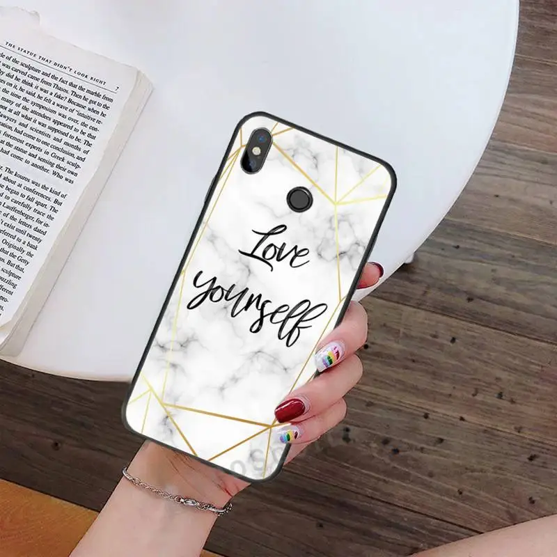 

Retro art Marble Letter pattern Phone Case For Xiaomi Redmi note 7 8 9 t max3 s 10 pro lite Luxury brand shell funda coque