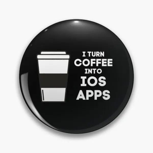 

Я превращаю кофе в приложение для Ios программируемая мягкая Кнопка Pin-воротник для влюбленных Милая одежда для женщин металлическая модная ...