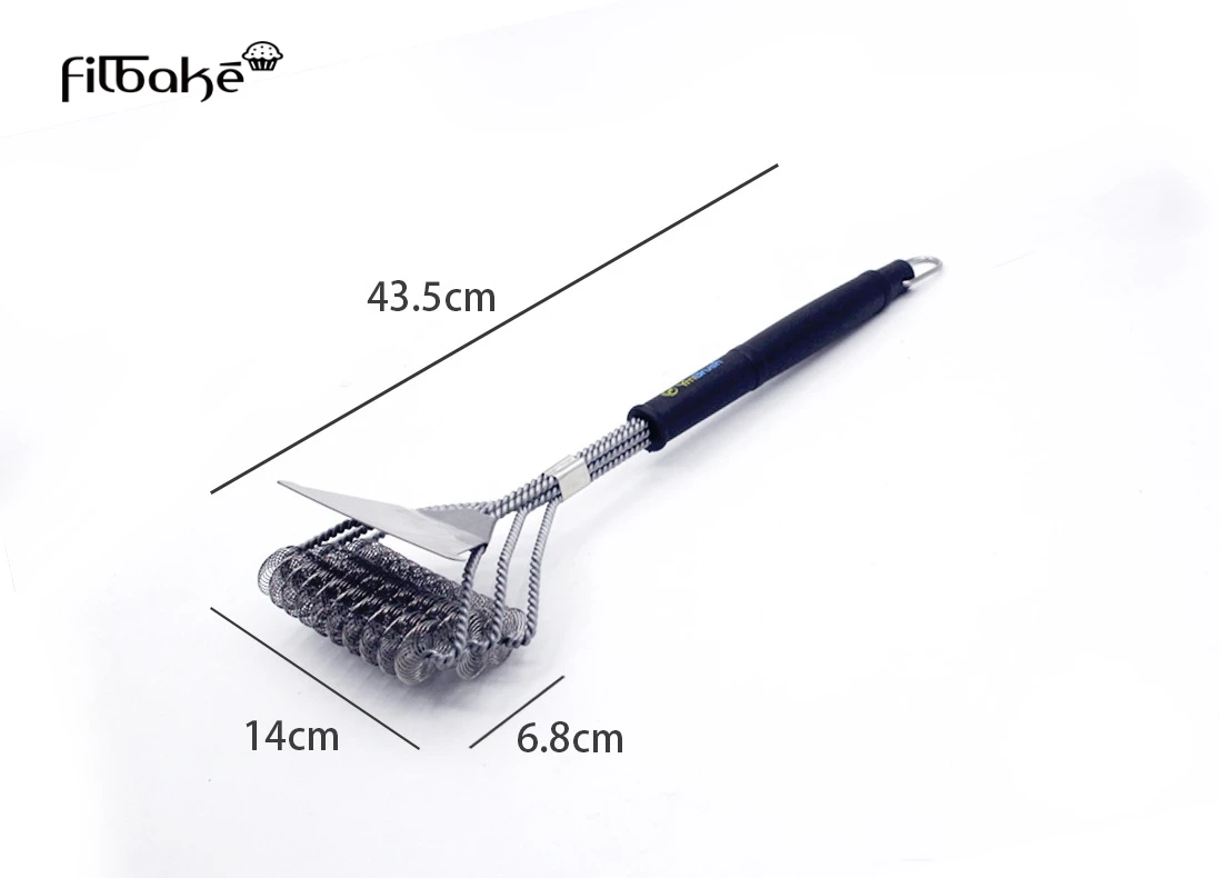 Щетка для чистки барбекю не прилипающая щетина из нержавеющей стали прочные