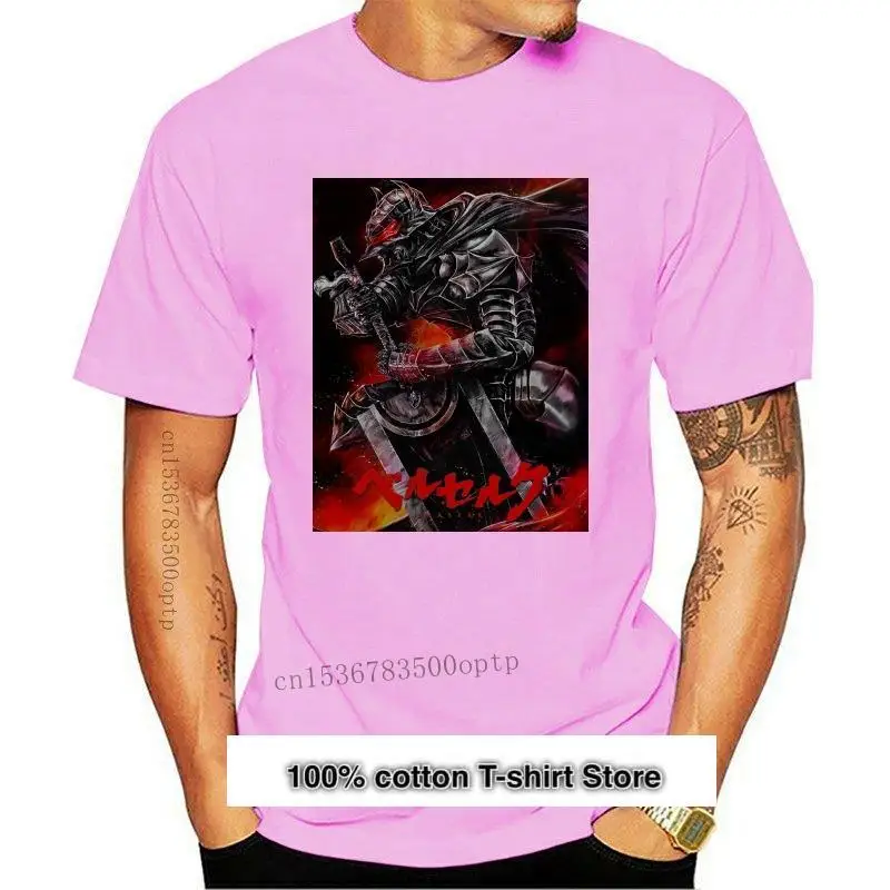 

Berserk Armor-Camiseta de Manga de Anime japonés para hombre, camiseta negra de dibujos animados, talla s-xxl, de verano, nueva