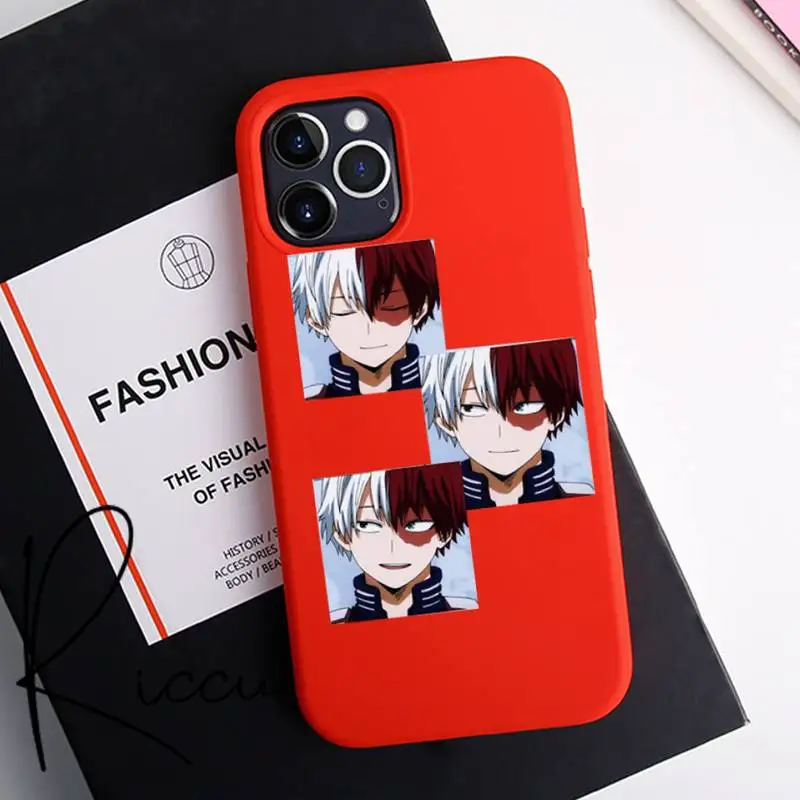 Чехол Shoto Todoroki boku для iPhone 12 pro max mini 11 XS MAX 8 7 6 6S Plus X XR красный чехол | Мобильные