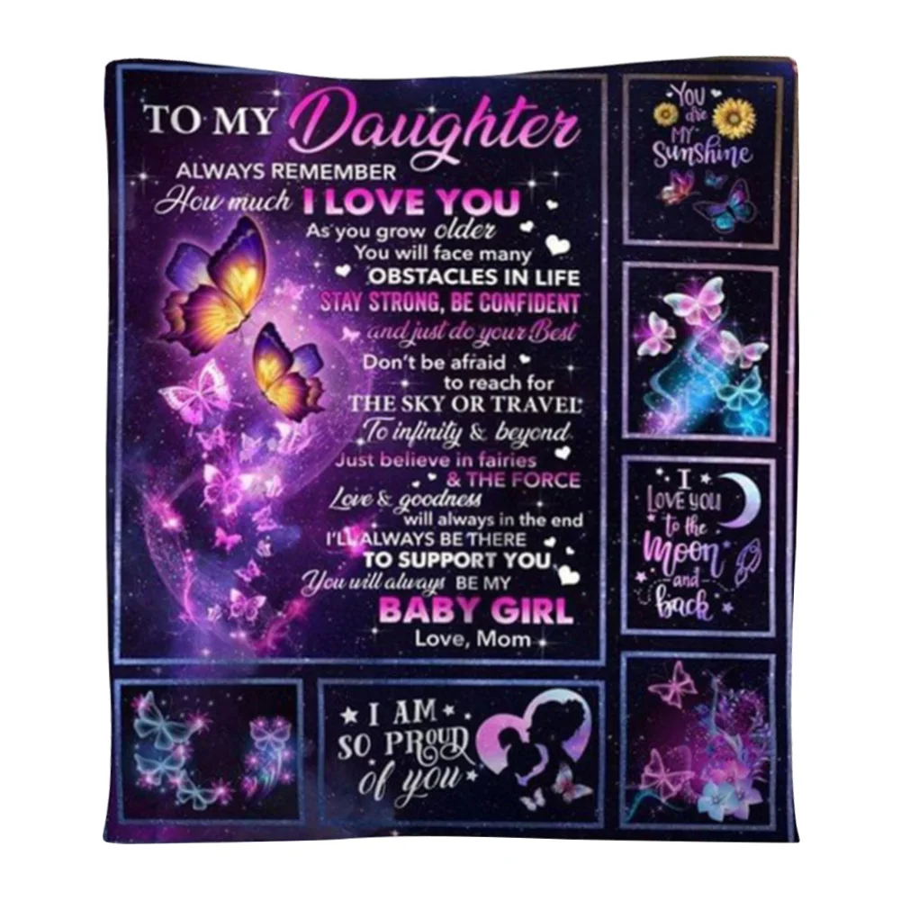 Реверсивный Фланелевое жене папы дочери и сына с изображением бабочки букв