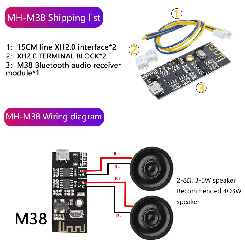 Плата аудио-ресивера DIY Bluetooth 5 0 MP3 беспроводная плата стерео музыкальный модуль