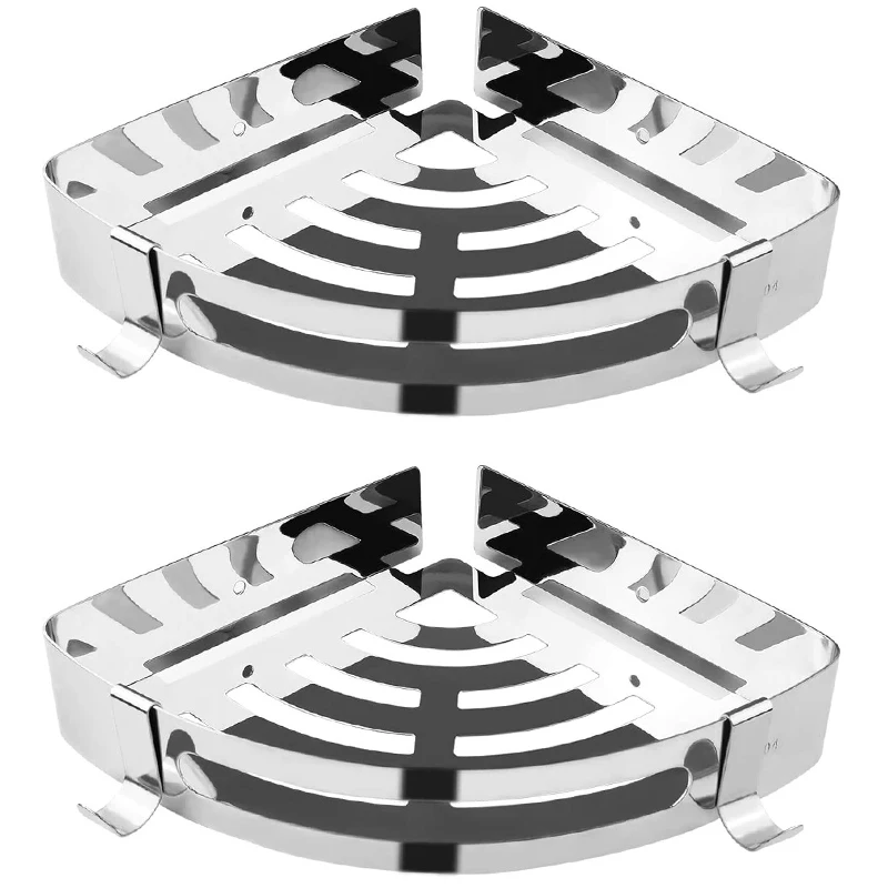 

Душевая стойка, набор из 2 предметов, угловая душевая стойка из нержавеющей стали SUS304, душевая стойка для хранения, подходит для душа, туалет...