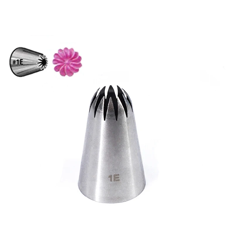 

Wholesale 10 pcs/lot 1E Drop Flower Tips Decorating Nozzle Icing Tube Pastry Tips Fondant Cake Decorating Sugarcraft Tools