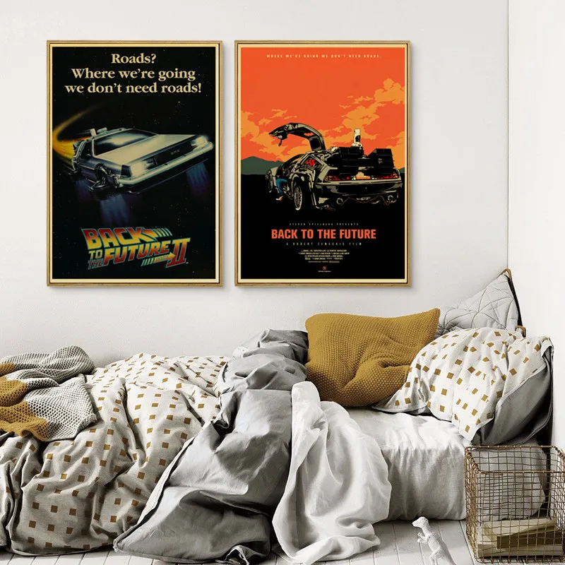 Back To The Future фильм рисунок на холсте Винтаж Плакаты и принты настенные картины для