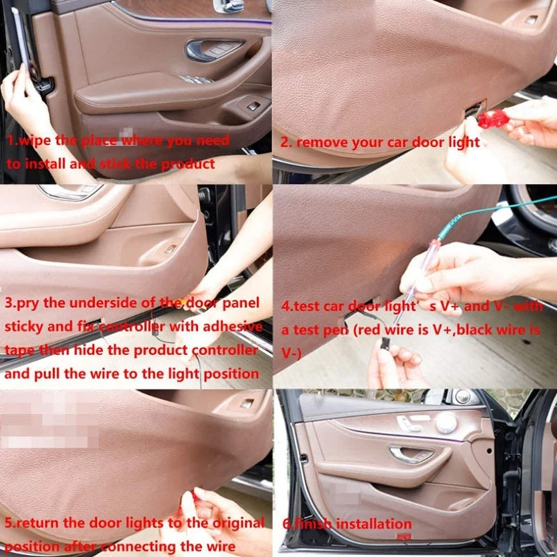 New Led Car Door Anti-Collision Warning Lights Universal Decorative with Side Atmosphere | Автомобили и мотоциклы