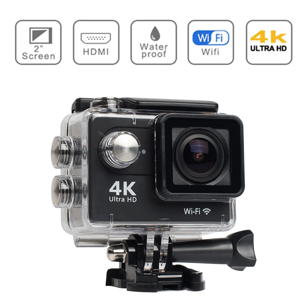 Экшн камера H9 Ultra HD 4K/30fps оригинальная с Wi Fi 2 0 дюйма 170D Подводная
