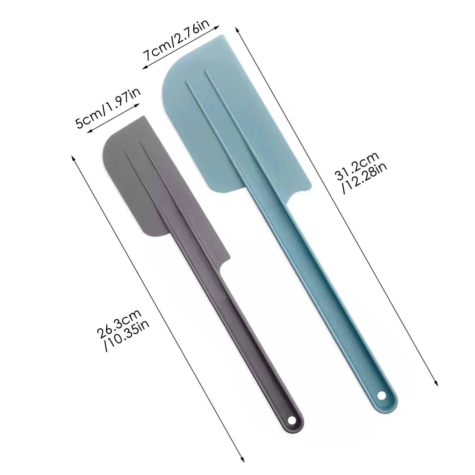 

2pcs PP Cream Scraper DIY Bread Cake Butter Spatula Mixer Non-Stick Bakeware Kitchen Cake Baking Tool 10/12 Inch