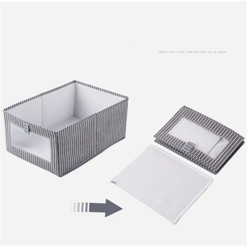 

Foldable Non-Woven Fabric Storage Box Home Wardrobe Clothes Storage Basket Desktop Toy Sundries Organizer Stationery Container