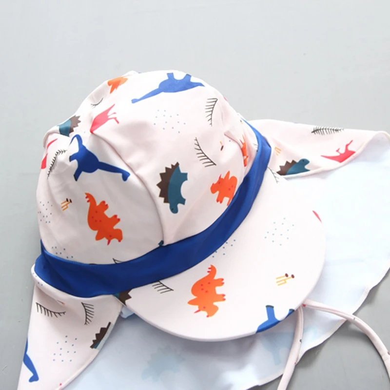 Boy Swimsuit UV One Piece with Cap Children's Swimwear Shark Dinosaur Long Sleeve Bathing Suit for Baby Toddler Beachwear Kids