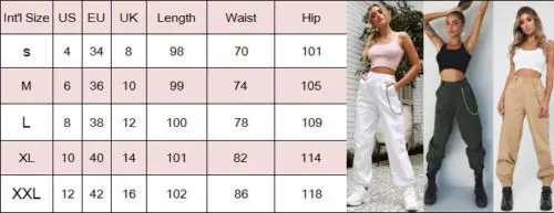 

New Trendy Women Casual Autumn Harem Cargo High Waist Trousers Ladies Cotton Solid Punk Loose Long Pants one piece