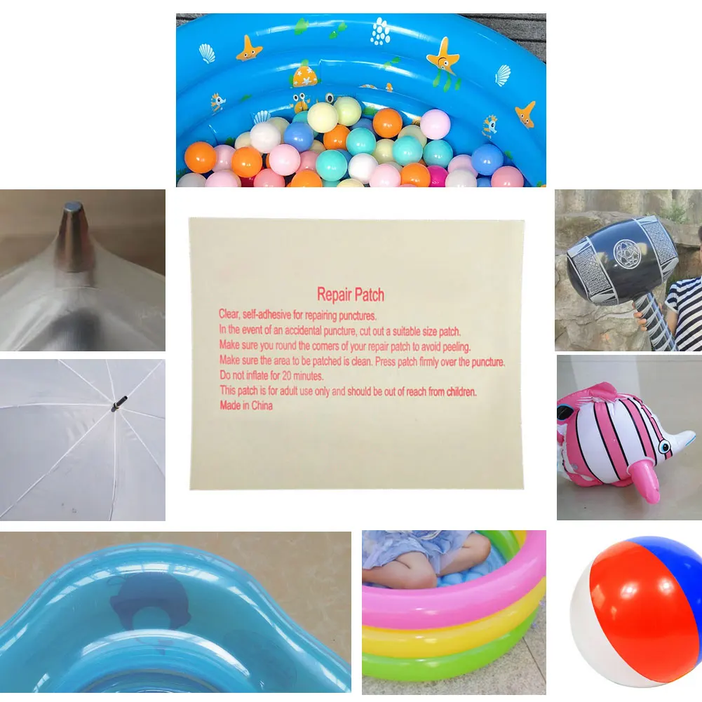 

50pcs/Set Swimming Float Repair Patch Glue Kit Adhesive For Inflatable Toy Pools Float Air Bed Dinghies Adhesives Accessories