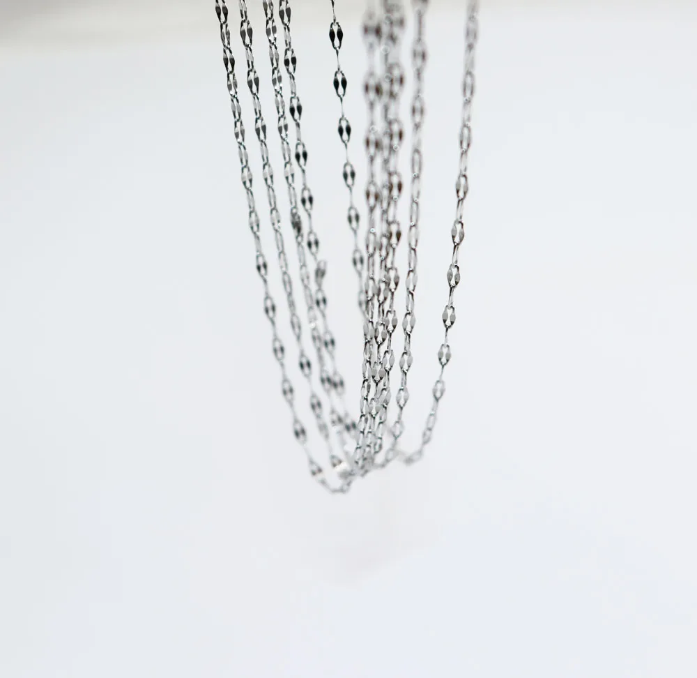 Цепочка для губ из нержавеющей стали 5 шт. 45 + см 316 2 цвета без никеля и свинца |