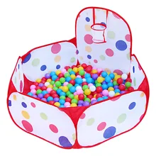 1.5M Kids Playpen Portable Children Ball Pit Kids Dry Pool Ball Pool with Basketball Hoop Folding Outdoor Indoor Ballenbak Toys