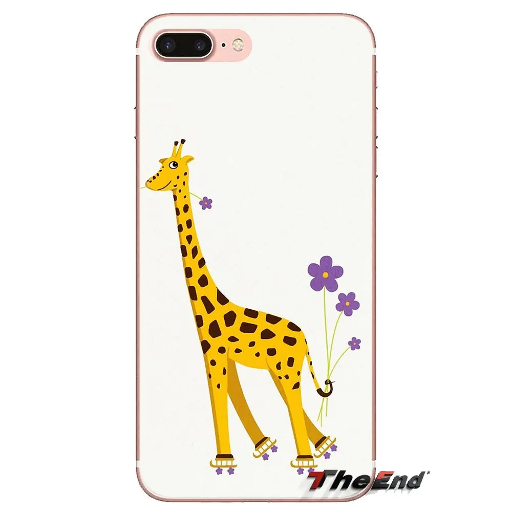 Желтый мультфильм Жираф шаблон Силиконовый чехол для LG Spirit Motorola Moto X4 E4 E5 G5 G5S G6 Z Z2 Z3