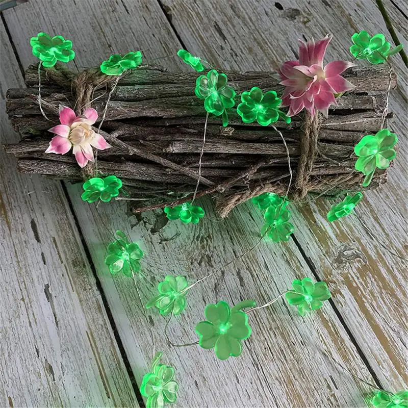 

Four-leaf Clover LED Lighting Strings Irish Holiday Waterproof Lamp String St. Patrick's Day Decor Remote Control Light Fixtures