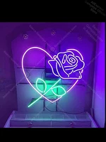 neon sign rose love heart romantic romance collection glass icons light cubs neon sign light clown eye neon light love bar neon