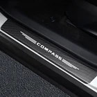 4 шт., виниловая Защитная Накладка на порог автомобиля