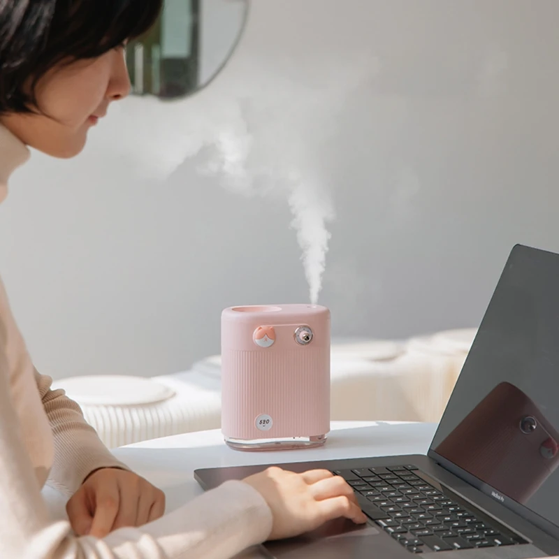 

Air Diffuser Mini Cool Mist Humidifier Cute Pet Humidifiers with Night Light,520ml USB Portable Air Diffuser