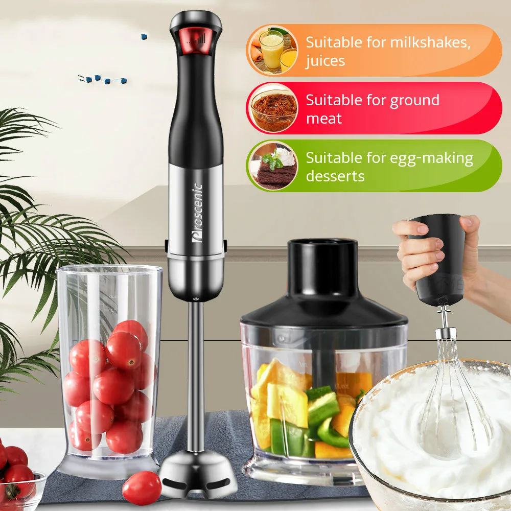 Proscenic Hand Blender Stick Powerful Immersion Portable 4 in 1 set for Kitchen Whisk Beaker Juicer Mixer Smoothie Baby | Бытовая