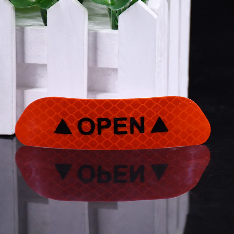 4 продукта, Светоотражающая наклейка на дверь автомобиля, предупреждающая наклейка, алмазная светоотражающая пленка, автомобильная Светоотражающая полоса, наклейка на Открытое тело