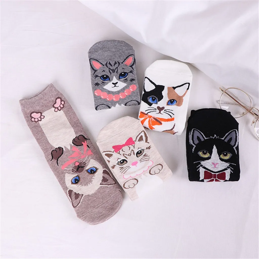 Милые носки с животными из мультфильмов для девочек мягкие удобные хлопковые