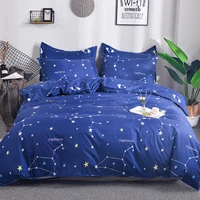 nordic style bedding set simple striped star duvet cover with pillowcase bed linens single double queen king 220x240 bedclothes