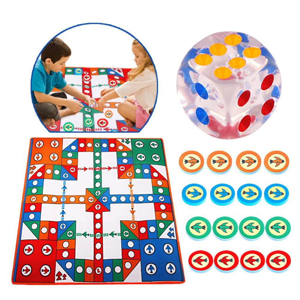 

82x82cm Baby Ludo Game Mat Blanket Activity Camping Kids Soft Gym Carpet