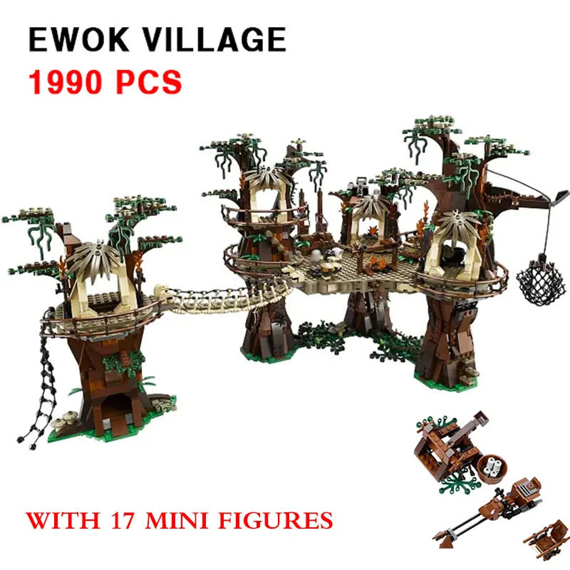 

Star Plan Movie Series Ewok Village Classic Building Blocks Bricks Toy Model Architecture Education Kids Christmas Birthday Gift