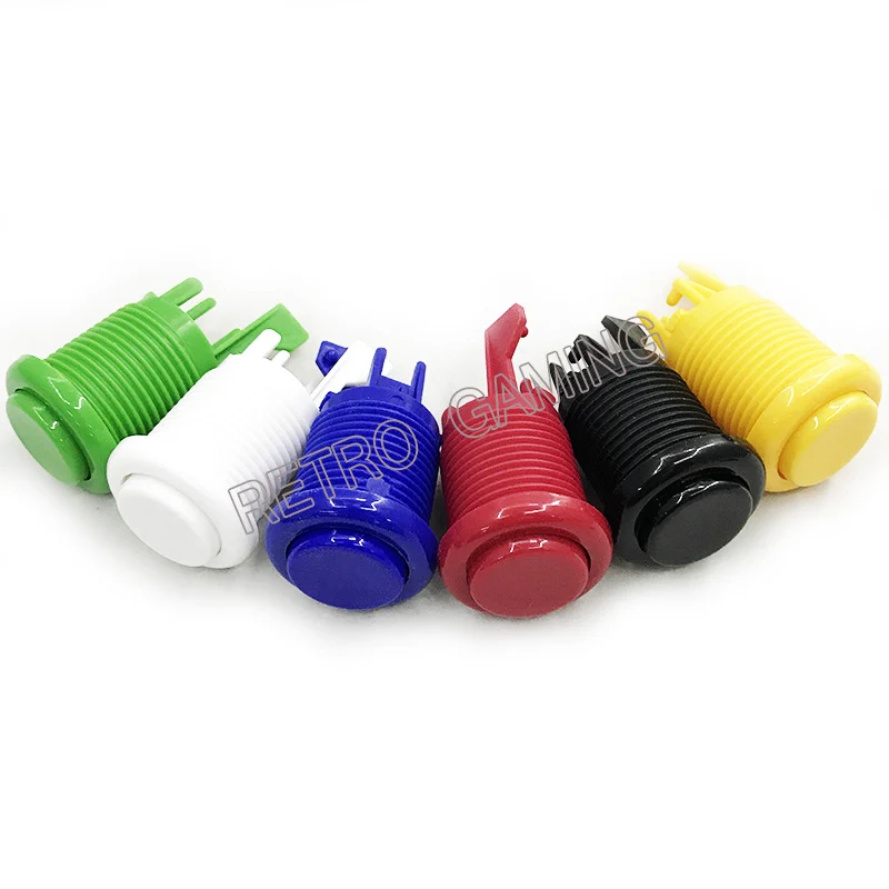 100 шт 28 мм монтажное отверстие аркадная кнопка американский стиль 6 цветов