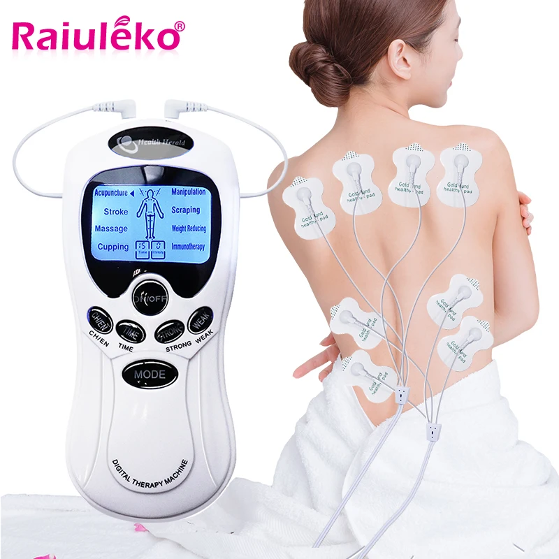 

TENS Body Healthy Care Digital Meridian Therapy Massager Machine Slim Slimming Muscle Relax Fat Burner Pain New 8 In 2 Massage