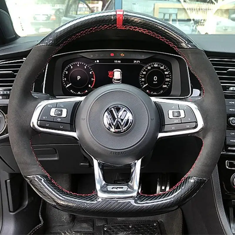 

Сделай сам ручная строчка из углеродного волокна замша кожа фотообои для Volkswagen Sagitar, Golf 8 Tiguan X Tayron Magotan CC