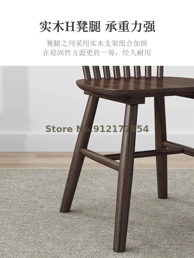 Обеденный стул из чистого массива дерева дубовый скандинавский простой