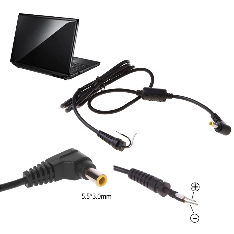 

DC Power Adapter Cable L Shaped Pure Copper Plug With Pin for samsung Laptop