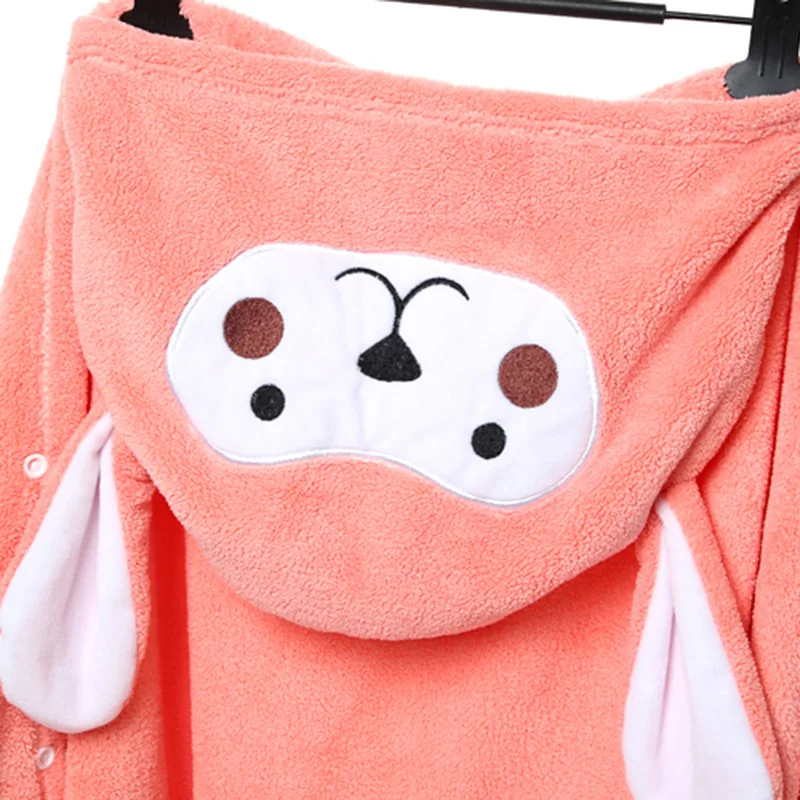 

Quick-Drying Coral Fleece Bath Towel Child with Hat Cloak Blanket Bathroom Washable Microfiber Bathrobe Household Accessories