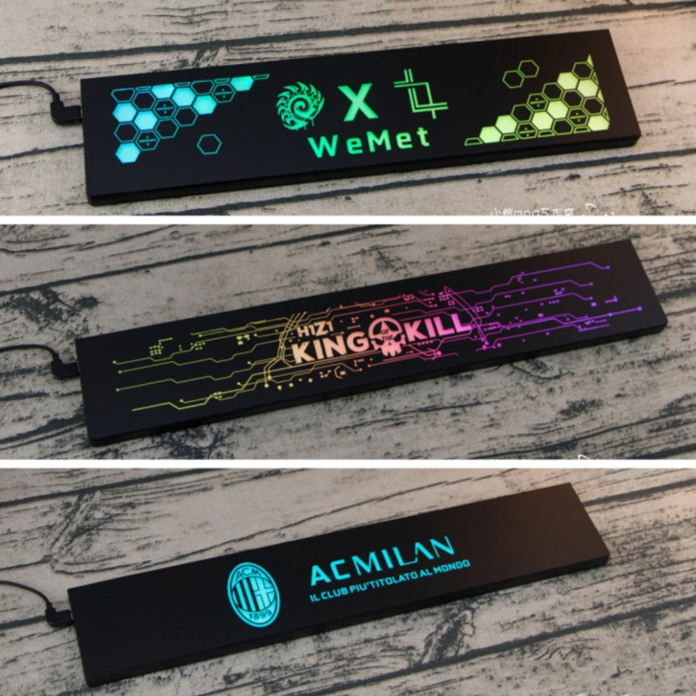 RGB Keyboard Tray Hand Wrist Rest Pad For K95 Platinum K70 Micro USB 5V Colorful Image Customized Acrylic Palm Pads | Компьютеры и