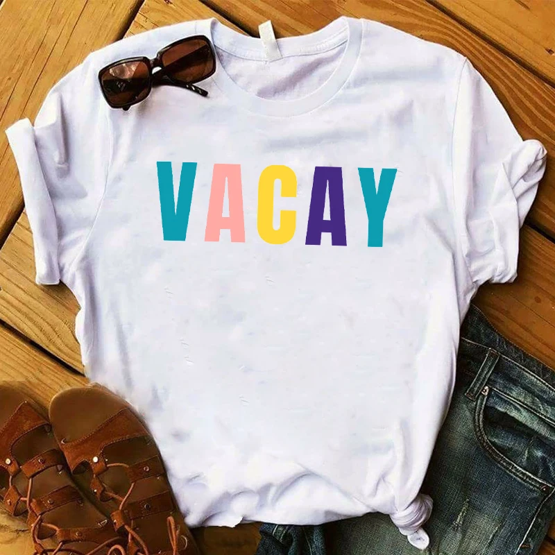 

Women Lady T Shirt Color Summer Letter Printed Tshirt Ladies Short Sleeve Tee Shirt Women Female Tops Clothes Graphic T-shirt