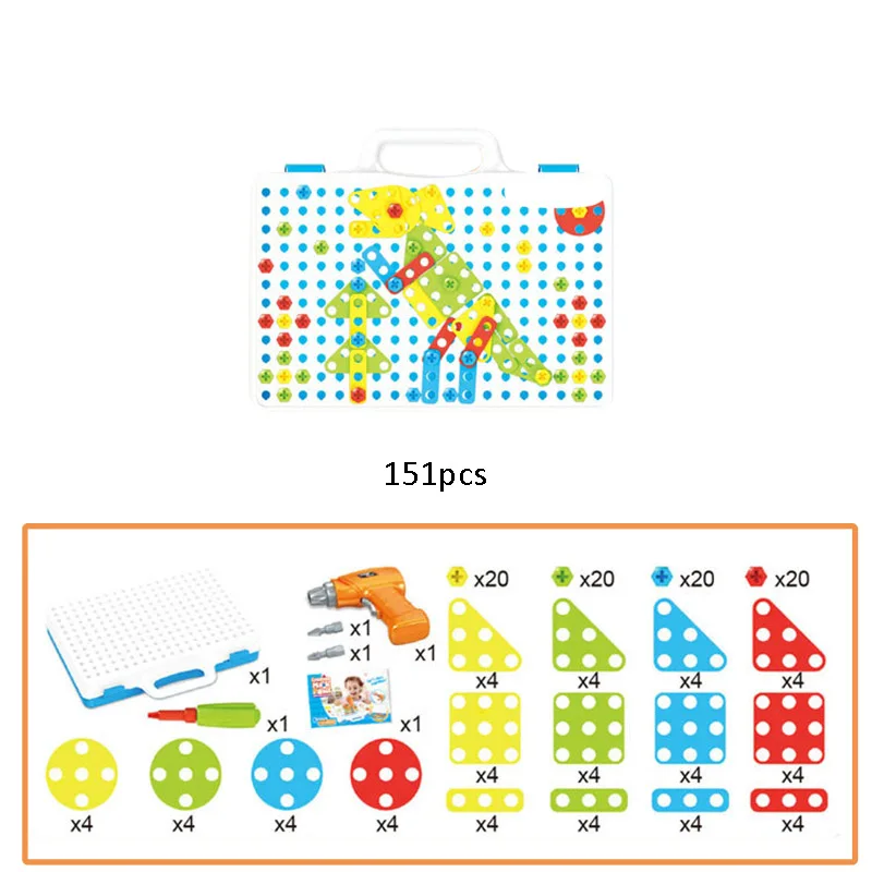 Игрушка дрель головоломка детская развивающая игрушка винтовая гайка 3D пазл