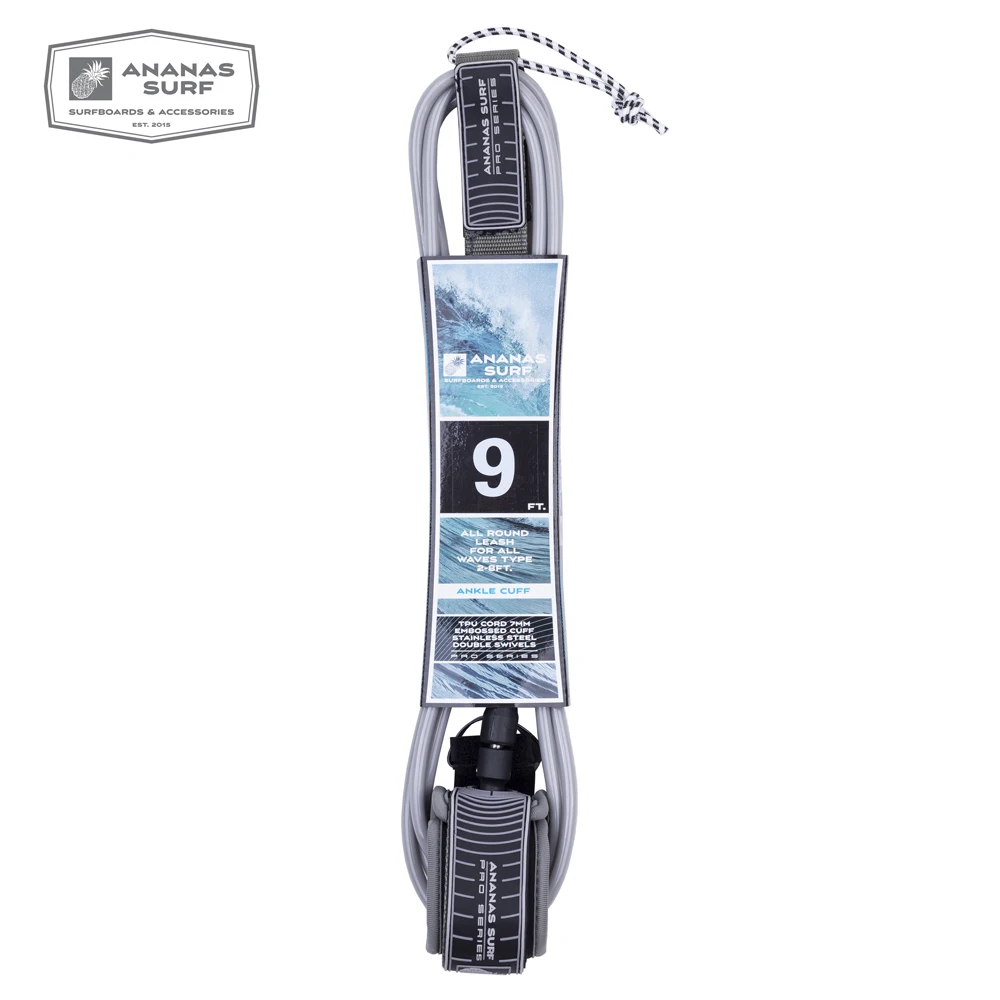 Длинный поводок для серфинга Ananas 9 футов. 274 см. Манжета на лодыжку веревка ножек